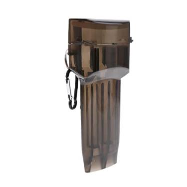 Imagem de Luzhengyang Caixa moderna de plástico transparente portátil com fivela de bloqueio para dardos - Estojo de peso e armazenamento para ponta de aço e dardos de ponta macia - Design compacto e elegante