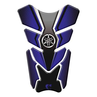 Imagem de Adesivo Resinado Protetor De Tanque Moto Qualquer Moto Yamaha Azul Azul E Preto