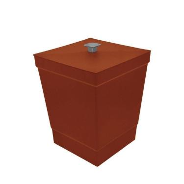 Imagem de Lixeira Para Banheiro De Plástico Com Tampa - Stolf Vermelho