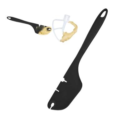 Imagem de Espátula de silicone de 30,5 cm, batedeira, raspador, compatível com acessórios de batedeira KitchenAid, funciona em batedores planos, batedores e ganchos de massa (preto)