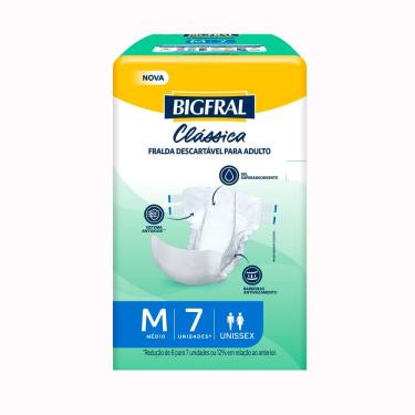 Imagem de Fralda Bigfral Clássica Tamanho M com 7 Unidades