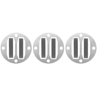 Imagem de TWZKXC Conjunto de 3 peças de compressor pneumático central de 7,3 cm, para kit de teste de junta de cabeça de compressor de ar de frete pneumático central, 68740 69667 67501 (prateado)