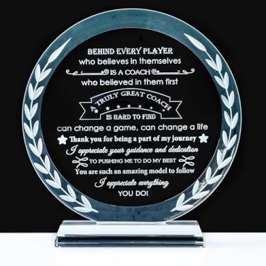 Imagem de YWHL Presentes de treinador de softbol para homens e mulheres, presente de treinador de futebol de cristal para homens, ótimos presentes de treinador para treinadores de basquete, placa de decoração