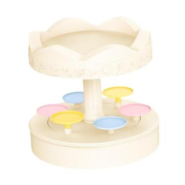 Imagem de KiBcsLic Suporte giratório para sushi, máquina automática giratória para sobremesas, suporte giratório multiuso para cupcakes com autorrotação para eventos e, 2 Níveis com Música