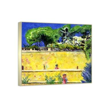Imagem de Famosa imagem de paisagem de arte de parede - impressões em tela - terraço - pintura com moldura prateada para sala de estar banheiro decoração de casa 30 x 35 cm 12 x 13 pol