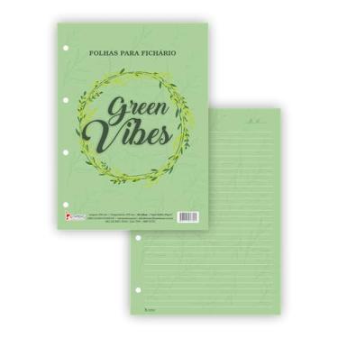 Imagem de Refil P/Fichário - Green Vibes - 80 Folhas 90 g/m²- Unitário