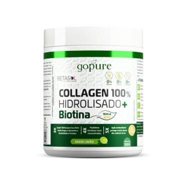 Imagem de GoPure Collagen 300G 100% Hidrolisado com Vitaminas + Biotina sabor Limão