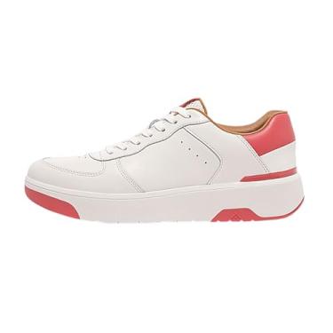 Imagem de FitFlop Tênis feminino de couro Rally Evo, Branco urbano/coral rosado, 40