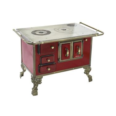 Imagem de Fogão A Lenha Barroco Venâncio 03 Vermelho Intenso 3bdvr