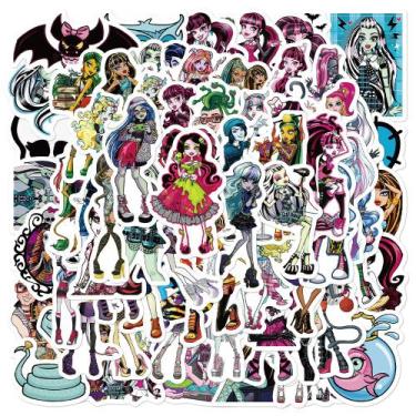 Imagem de Adesivos Monsters Highs, vinil impermeável, anime, 70 unidades - yiwei