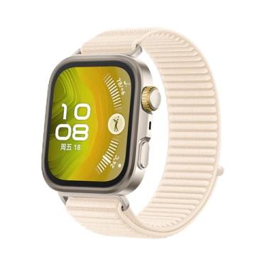 Imagem de Compatível com as pulseiras de tecido da série Huawei Fit3/Fit4/Fit4 Pro, feitas de nylon, com um sistema dinâmico de argolas, oferecendo um ajuste confortável e confortável e portabilidade leve
