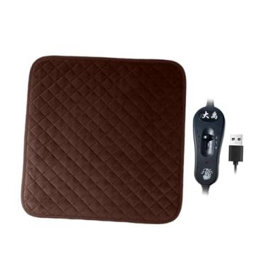 Imagem de Fenteer Tapete térmico para gatos, cobertor elétrico, cama aconchegante para cães pequenos, hamsters e outros animais de estimação de pequeno porte, CafÉ