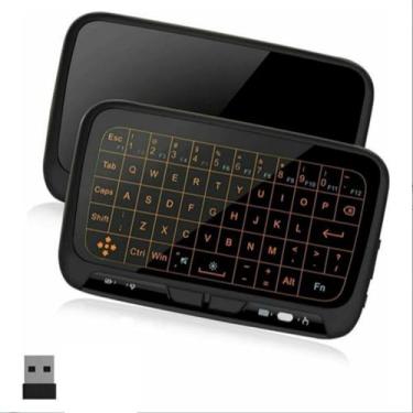 Imagem de Mini teclado, teclado remoto portátil sem fio de 2,4 GHz com mouse touchpad, bolso recarregável RGB retroiluminado pequeno teclado para jogos para Smart TV, Android, TV, Box, PC, computador, laptop