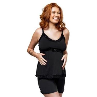 Imagem de Baby Doll Amamentação Liso Vekyo Roupa De Dormir Gestante Linha Noite-Feminino