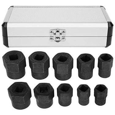 Imagem de Conjunto de ferramentas de remoção de porcas 10 unidades de liga de aço de alta resistência extrator de porcas danificadas para parafusos quebrados enferrujados Reparação