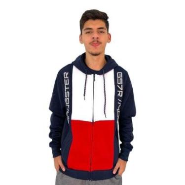 Imagem de Blusa Moletom Masculina Gangster Aberta Capuz Flanelada-Masculino