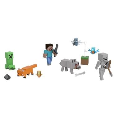 Imagem de MINECRAFT, Vanilla, Figura de Brinquedo Sortida e Articulável com 8 cm de Altura, Mobs, Acompanha Acessórios, Para Crianças a Partir de 6 Anos, Mattel (Não é Possível Escolher o Personagem)