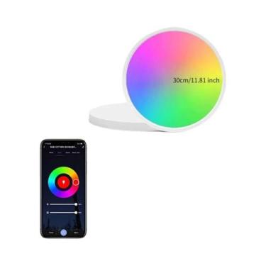 Imagem de Luz De Teto LED Redonda Inteligente RGB WW CW 24W Com Controle Por Voz