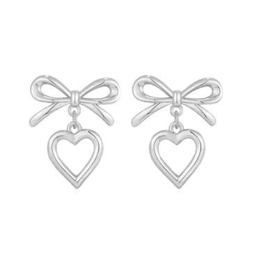 Imagem de ONLYJUMP Brincos femininos banhados a ouro 14 quilates com zircônia cúbica pequena argola vermelha esmaltada coração orelha cuff inicial brincos pequenos joias mínimas, Extra Large, Metal, Sem pedra