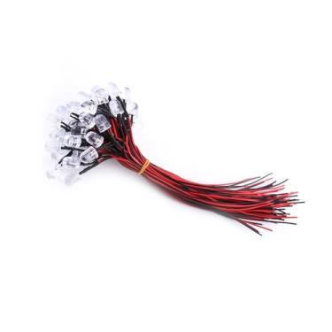 Imagem de Luqeeg 50pcs 9-12V Water Clear LED Diodos Economia de Energia para Projetos DIY 3 5 10mm Branco Vermelho Azul Luz Verde (10mm)