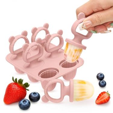 Imagem de Moldes de picolé de silicone para bebês com palitos, mini moldes de picolé para bebês moldes de picolé de leite materno para alívio da dentição, máquina de guloseimas congeladas, molde de picolé para