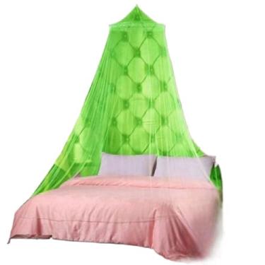 Imagem de Mosquiteiro de Teto Rendinha Filó com Elástico – Casal, Solteiro e Cama Box | Proteção Contra Mosquitos(verde)