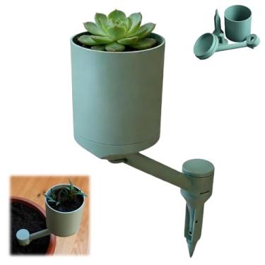 Imagem de DMXGJD Vaso giratório impresso em 3D, plantadores criativos para plantas de interior, vaso vertical ajustável, vaso empilhável de torção de 360°, drenagem embutida, decoração de mesa de escritório em