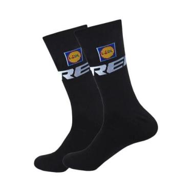 Imagem de Meias De Ciclismo Unissex Adulto Brancas Leves Em Malha Antiderrapante