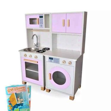 Imagem de Kit Educativo Mini Cozinha Infantil e Máquina de Lavar - Eita Casa Per