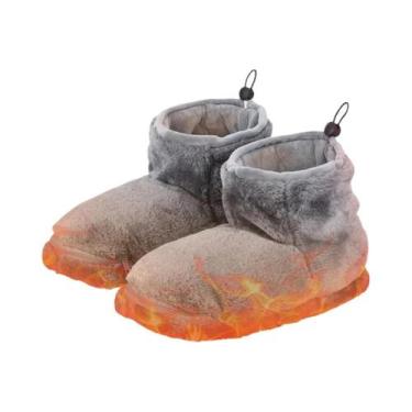 Imagem de Chinelos Elétricos Aquecidos USB, Aquecedor De Pés, Botas De Pelúcia P