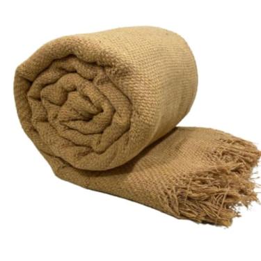 Imagem de Manta para Sofá Tipo Capa Luxo 210x120cm em Algodão – Decorativa e Protetora para Sala(Caramelo)