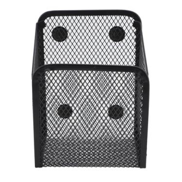 Imagem de Suporte magnético para caneta MUNEFE, porta-lápis magnético, acessórios para armário, organizador estacionário de malha de metal, cesta de armazenamento para geladeira, quadro (1 unidade)