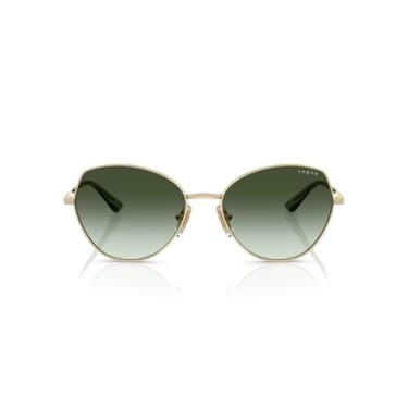 Imagem de Óculos de Sol Vogue Eyewear 0VO4330S 848/8E Tam 56 / Ouro - Lentes Verde Gradiente