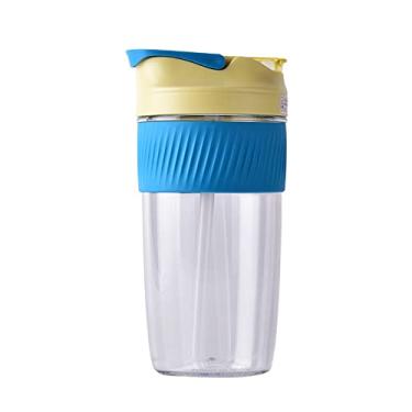 Imagem de Garrafa de Água 600mL com Canudo À Prova Vazamento Sem BPA Garrafas Esportivas Reutilizáveis Mangueira Isolação Silicone para Trekking Viagem Esportes