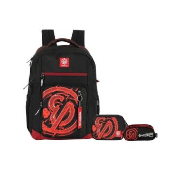 Imagem de Kit Enaldinho Mochila Costas + Estojos Box e Triplo Original - Luxcel,