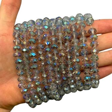Imagem de Fio de Cristal de Vidro 8mm Facetado para Bijuterias e Artesanato – 67 Peças por Fio (GRAFITE BOREAL)