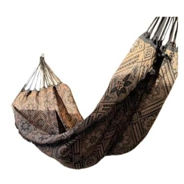 Imagem de Rede De Dormir Descanso Casal Indiana Gigante TODA Reforçada 4M para Varandas, Quintais e Piscinas, Design Decorativo para Relaxamento Familiar(MARROM)