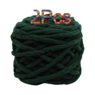 Imagem de Fio De Poliéster Macio E Grosso (2 Peças) Para Tricô Manual, Crochê, C