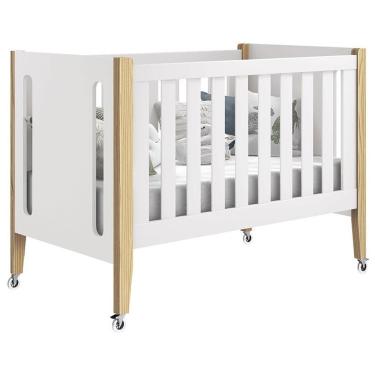 Imagem de Berço Americano Tom 3 Em 1 Branco Acetinado Natural - Reller