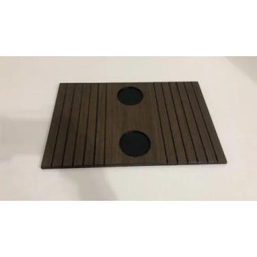 Imagem de Esteira Suporte Porta Copo para Sofá  - Imbuia - Padrão Design