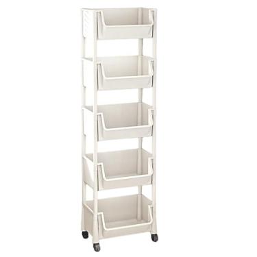 Imagem de Organizador de carrinho de rolamento, carrinho de rolamento de várias camadas | Carrinho de rolamento para armazenamento de livros multicamadas,Pequenos espaços estreitos brinquedos organizador de lan