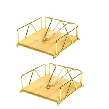 Imagem de Suporte de Guardanapos Ferro Forjado resistente minimalista versátil com grande capacidade e acesso suave para hotel caf