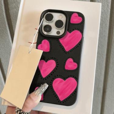 Imagem de Capa para celular com estampa de coração para iPhone 13, iPhone 16 Pro, 11, 12, 14, 15 Pro Max e 16 Plus, à prova de choque, macia, modelo Funda, 08, para iPhone 14 Pro.