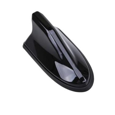Imagem de Antena de barbatana de tubarão de carro antena de sinal de rádio FM à prova d'água para assento, peças externas de carro, multifuncional, externa, (preto brilhante)
