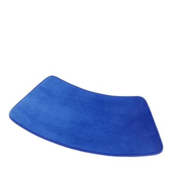Imagem de Tapete de banho curvo, tapete de chuveiro curvo de canto para banheiro antiderrapante, tapete de banho curvo lavável para banheira (azul)