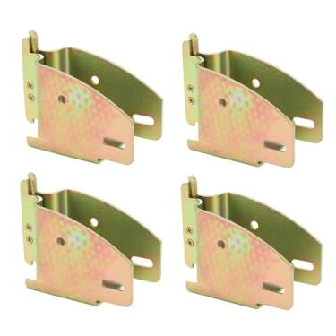 Imagem de Depisuta 4pcs e faixa de madeira feixe soquete final, Suporte de armazenamento ajustável de aço pesado Fittings de soquete de viga de madeira de E Track para caminhão, reboque, van, RV