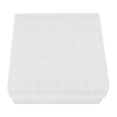 Imagem de Zerodis Caixa de Armazenamento do Congelador de Tubo de Centrífuga de 81 Poços, Rack de Armazenamento Cigênico de Plástico Com Tampa Adequada para Armazenar Garrafas Criogênicas de