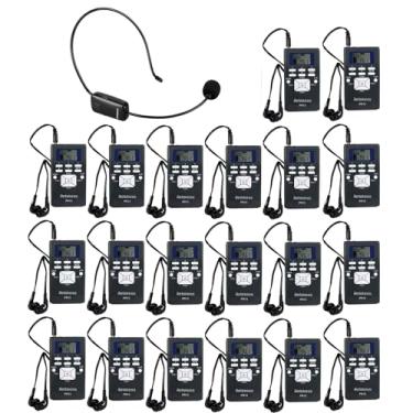 Imagem de Retekess Alto-falante e fone de ouvido TR503 Tour Tuide, sistema de áudio Whisper, com 20 receptores de rádio FM PR13, dispositivos de escuta assistiva para igreja, treinamento, escola (1 transmissor