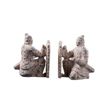 Imagem de Estante moderna terminais de livro imitação de pedra esculpida suportes de livros pesados vintage para armazenamento de escritório prateleiras de decoração de mesa de estudo