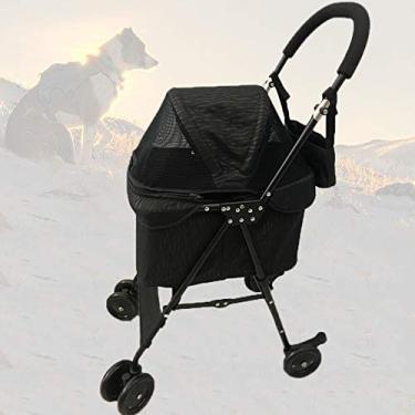 Imagem de U5GAAALPPQ9 Carrinho de bebê para animais de estimação adequado para viagem leve cachorro gato carrinho dobrável bolsa de armazenamento para animais de estimação equipamentos para animais de estimação